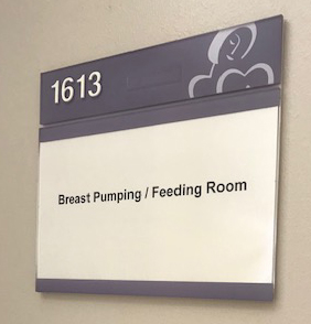 image of pump room sign