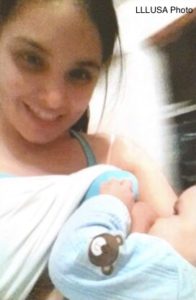 Hilda nursing her baby