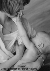 Erica breastfeeding her baby