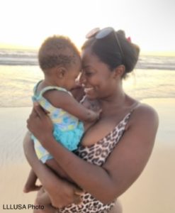 Stephanie and her baby