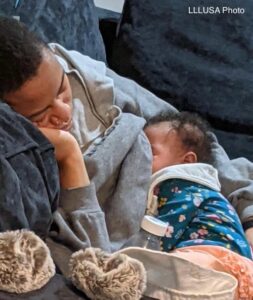 Ta-Sha nursing her baby