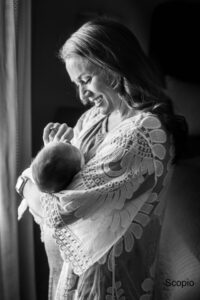 Mother holding baby